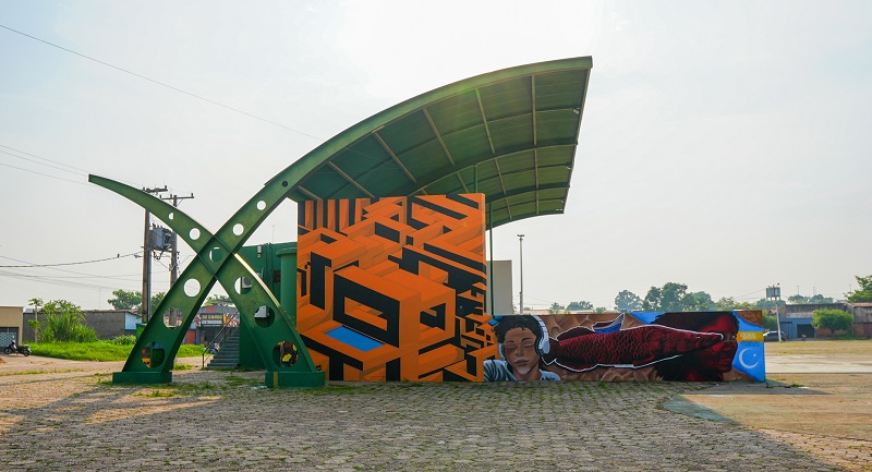 Segmento Painel coletivo em Ourilandia do Norte  - (Creditos Ivan Oliveira-Arte em Cores )