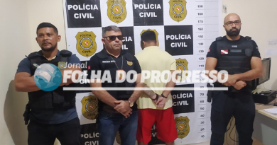 momento da prisão de Jerferson em Novo Progresso pela Policia Civil (Foto:Divulgação/PC)