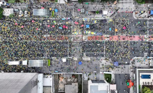Foto usada na contagem de pessoas no ato na Paulista pró-anistia — Foto: Reprodução/Monitor do Debate Político no Meio Digital & More in Common