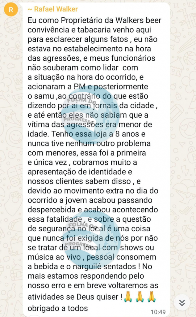 pronunciamento walker