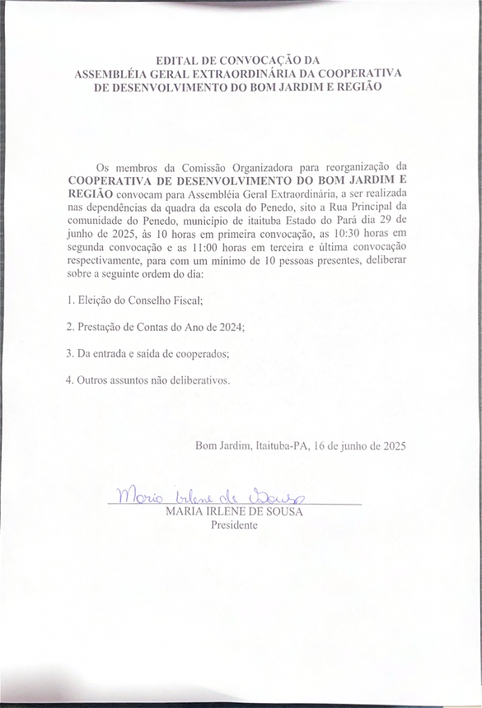 EDITAL DE CONVOCAÇÃO DA (1)