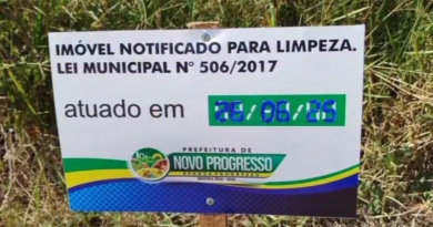 placa notificação prefeitura