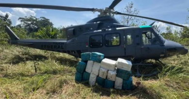 Equipes da PF recolheram a maconha do tipo skunk encontrada dentro do avião lançado na represa pelo piloto. — Foto: Divulgação/FAB