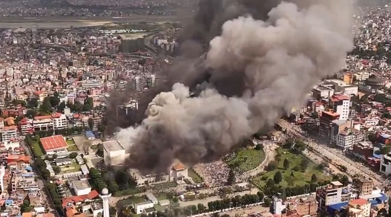 manifestação Nepal