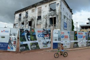 Estação para tratamento de esgoto do Canal da Doca na Vila da Barca.
