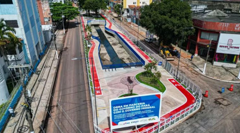 COP 30, em Belém_ Construção do Parque Linear da avenida Almirante Tamandaré. — Foto_ Raphael Luz _ Agência Pará
