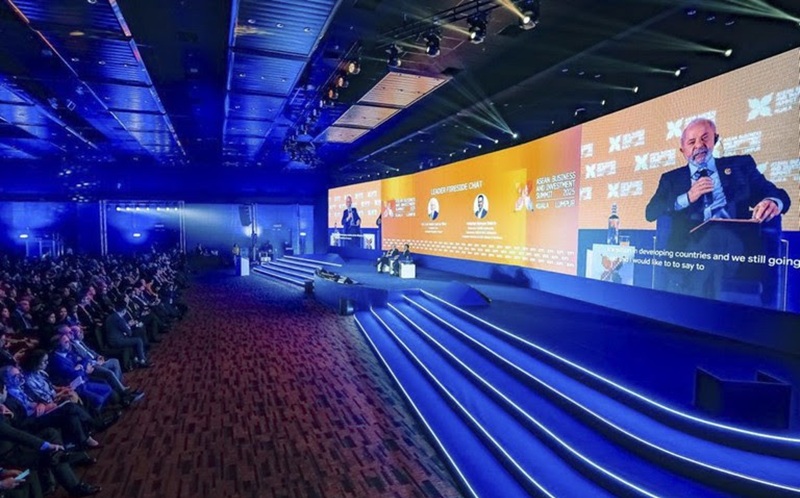 Na Cúpula Empresarial da ASEAN, Lula destacou o potencial de cooperação em áreas como sustentabilidade, transformação digital e segurança alimentar - Foto: Ricardo Stuckert / PR 