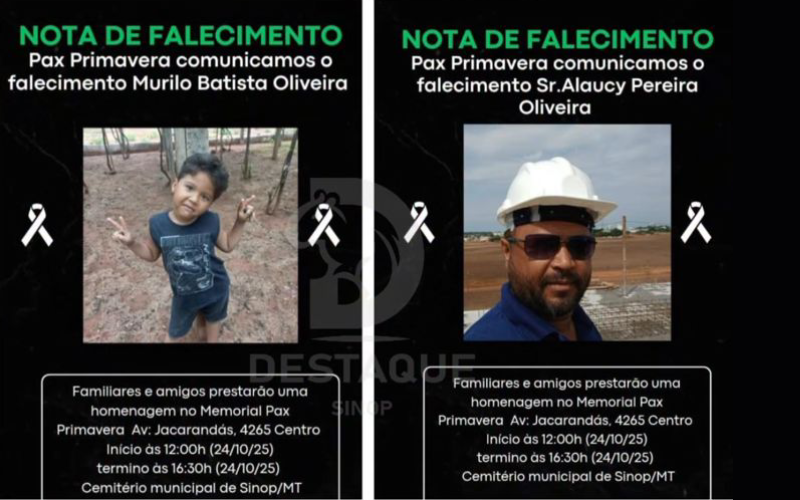 Murilo Batista Oliveira e o pai, Alaucy Pereira Oliveira | Foto: Reprodução