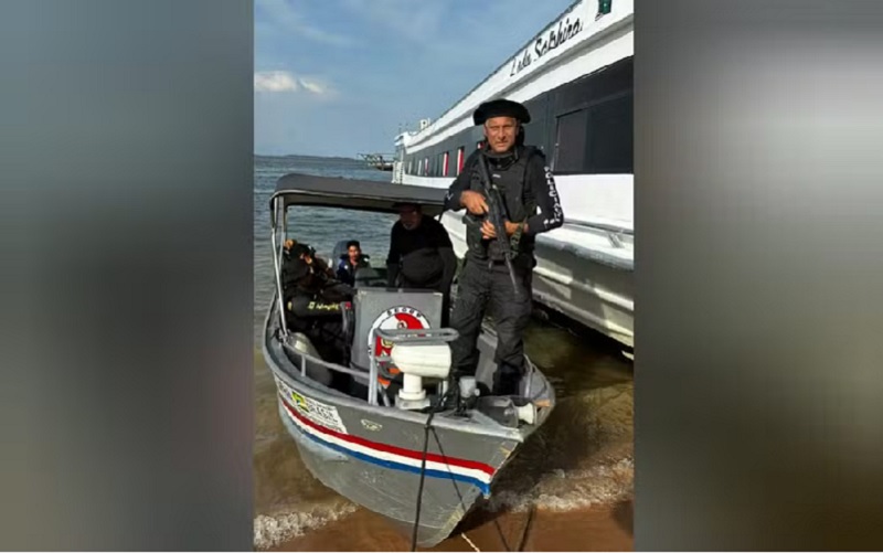 Policia Civil chegando em Santarém com os presos transferidos. — Foto: Polícia Civil/Divulgação