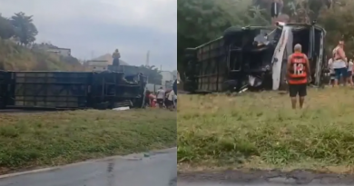 torcedores flamengo acidente-onibus